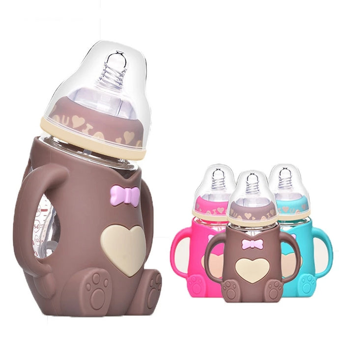 Feeding Bottle BPA Free Infant Juice Water Bottle Glass Nursing