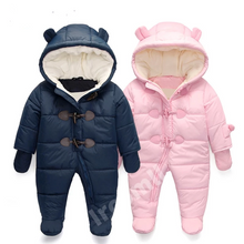 Load image into Gallery viewer, Baby Rompers Hooded Thick Warm Winter Clothes for Newborn Baby Boy and Girl