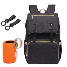 Load image into Gallery viewer, Baby Diaper Bag with USB Port Waterproof Nappy Backpack Maternity Bags With Rechargeable Bottle Holder