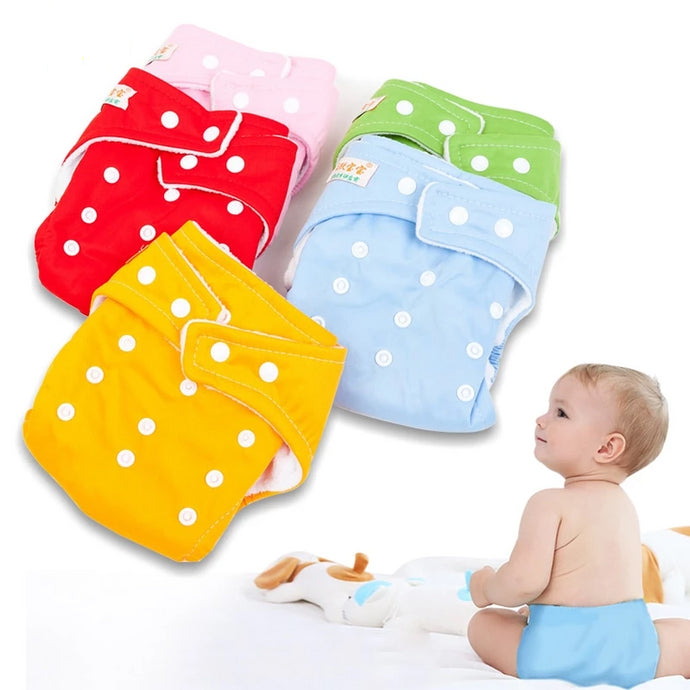5 pieces Adjustable Reusable Baby Boys Girls Cloth Diapers