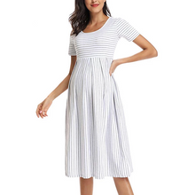 Load image into Gallery viewer, 2019 Summer Cool Short Sleeve Pregnancy Dress Gray