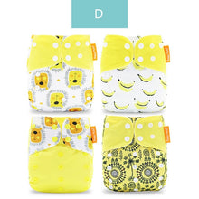 Load image into Gallery viewer, 4pieces Washable Cloth Diaper Adjustable Nappy Reusable