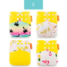 Load image into Gallery viewer, 4pieces Washable Cloth Diaper Adjustable Nappy Reusable