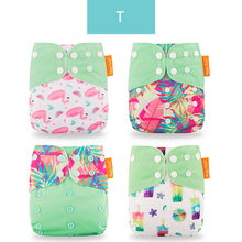 Load image into Gallery viewer, 4pieces Washable Cloth Diaper Adjustable Nappy Reusable