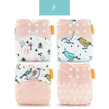 Load image into Gallery viewer, 4pieces Washable Cloth Diaper Adjustable Nappy Reusable