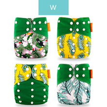 Load image into Gallery viewer, 4pieces Washable Cloth Diaper Adjustable Nappy Reusable