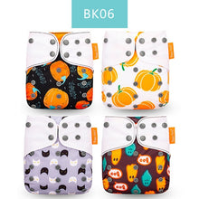 Load image into Gallery viewer, 4pieces Washable Cloth Diaper Adjustable Nappy Reusable