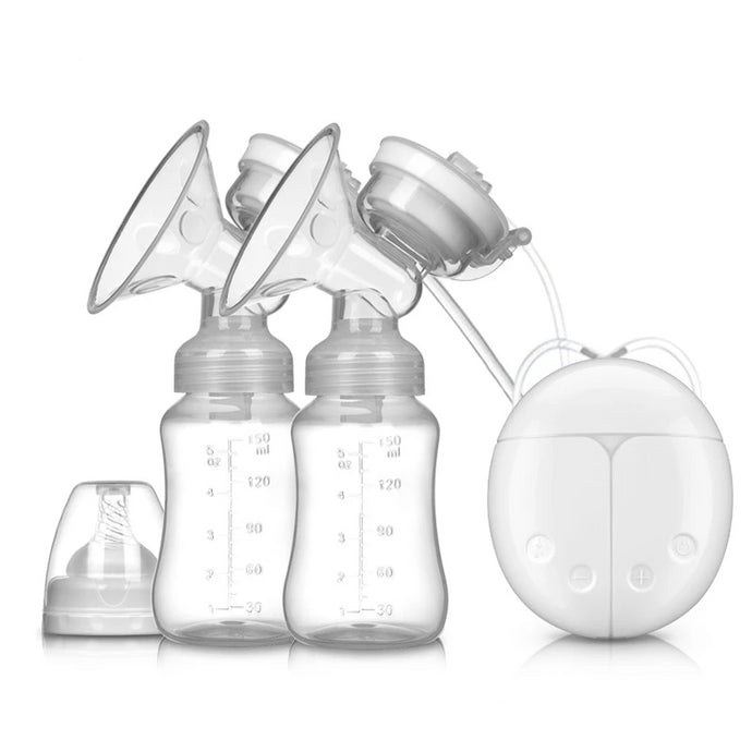USB Electric Breast Pumps With Powerful Nipple Suction and Feeding Bottle