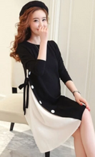 Load image into Gallery viewer, Maternity Clothes Autumn Long Sleeve Cotton Pregnancy Dress Black and Yellow