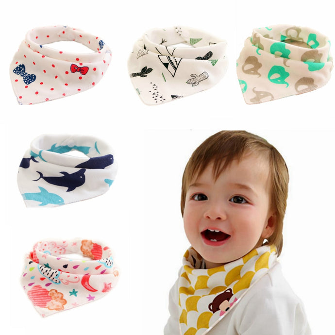 Baby Bibs Waterproof Triangle Cotton Baberos Bandana Absorbent Cloth