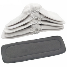 Load image into Gallery viewer, Reusable Washable Diaper Inserts Bamboo Charcoal Cotton Elastic Liners For Baby Nappies