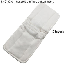 Load image into Gallery viewer, Reusable Washable Diaper Inserts Bamboo Charcoal Cotton Elastic Liners For Baby Nappies