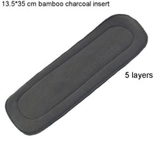 Load image into Gallery viewer, Reusable Washable Diaper Inserts Bamboo Charcoal Cotton Elastic Liners For Baby Nappies