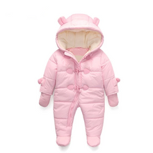 Load image into Gallery viewer, Baby Rompers Hooded Thick Warm Winter Clothes for Newborn Baby Boy and Girl