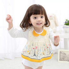 Load image into Gallery viewer, Bib Baby Girl Apron Bibs Breastplate Cotton Waterproof Floral