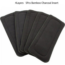 Load image into Gallery viewer, Bamboo Charcoal Cloth Diaper Elastic Inserts for Baby Nappies Reusable Washable