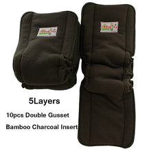 Load image into Gallery viewer, Bamboo Charcoal Cloth Diaper Elastic Inserts for Baby Nappies Reusable Washable