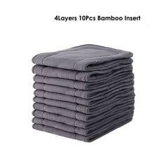 Load image into Gallery viewer, Bamboo Charcoal Cloth Diaper Elastic Inserts for Baby Nappies Reusable Washable