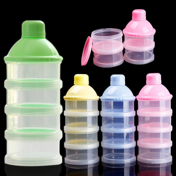 Portable Baby Infant Feeding Milk Powder & Food Bottle Container 3 Cells Grid