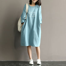Load image into Gallery viewer, Maternity T-shirt Dress Cotton Dress  For Pregnant Women Long Sleeve
