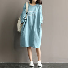 Load image into Gallery viewer, Maternity T-shirt Dress Cotton Dress  For Pregnant Women Long Sleeve